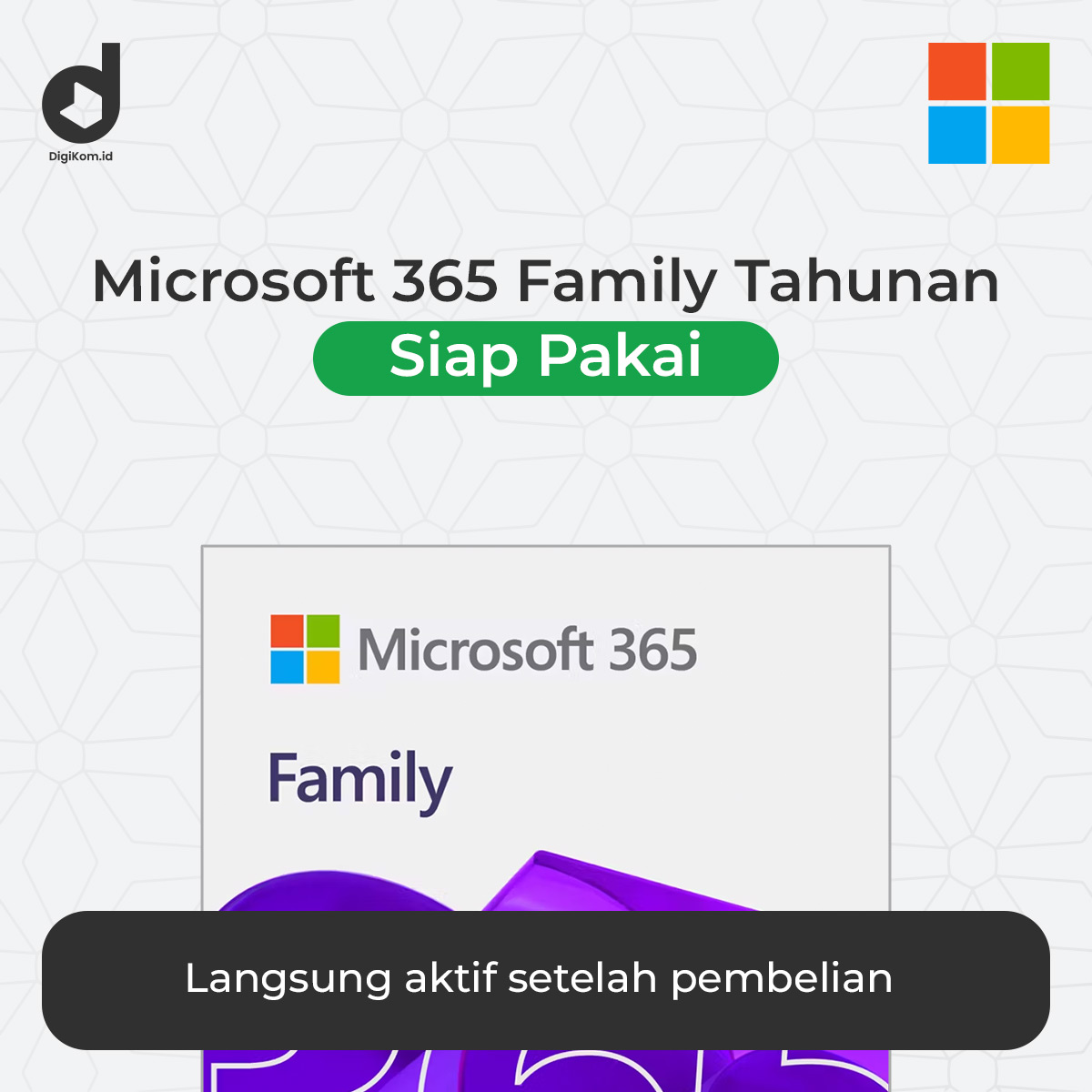 Jual Microsoft 365 Family Tahunan Siap Pakai Termurah dan Resmi di Digikom.id