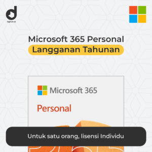 Microsoft 365 Personal langganan tahunan untuk satu pengguna dengan lisensi individu