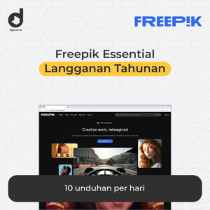 Freepik Essential tahunan dengan kuota 10 unduhan per hari