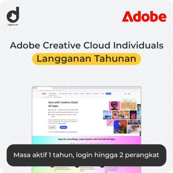 Adobe Creative Cloud Individuals Tahunan