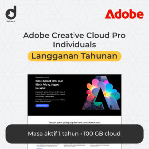 Adobe Creative Cloud Pro Individuals langganan tahunan dengan penyimpanan cloud 100 GB
