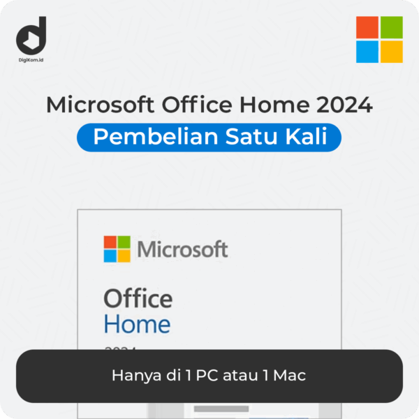 Jual lisensi Microsoft Office Home 2024 original. Aktivasi permanen sekali bayar untuk 1 PC atau Mac. Alternatif Microsoft 365 tanpa langganan