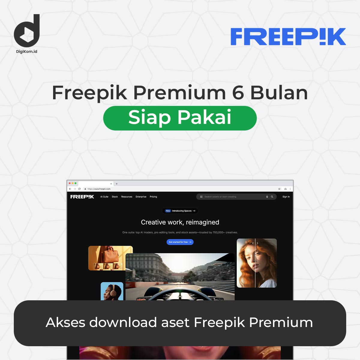 Jual Akun Freepik Premium 6 Bulan Siap Pakai Murah dan Bergaransi di Digikom.id